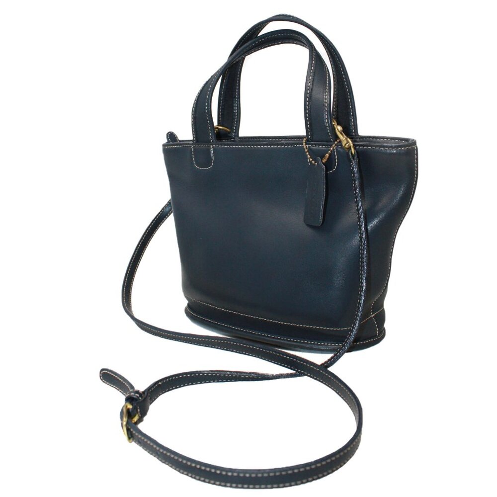 Coach Bleeker Style 9301 in NAVY BLUE Glove-Tanned Leather